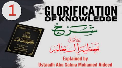 Glorification of Knowledge